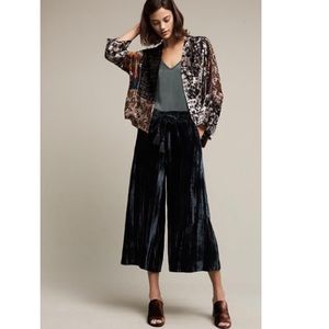 Hei Hei Velvet Wide Leg Crop Pants